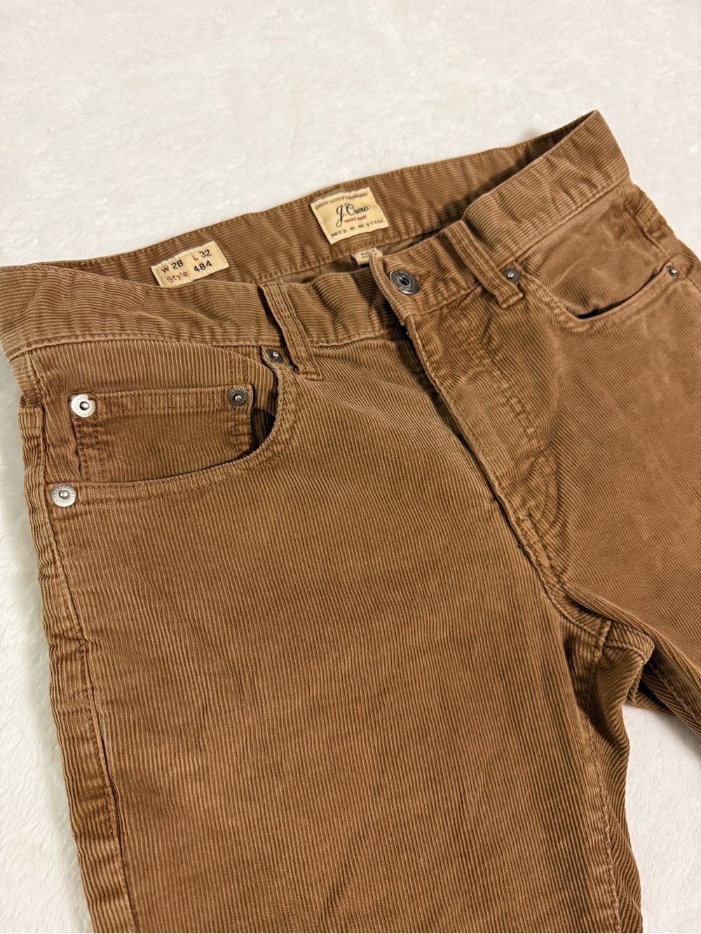 J.Crew Corduroy Shorts Mens 28 Brown Style 484 5 Pocket Cotton Stretch